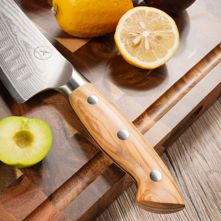 Premium Santoku Knife Rosewood