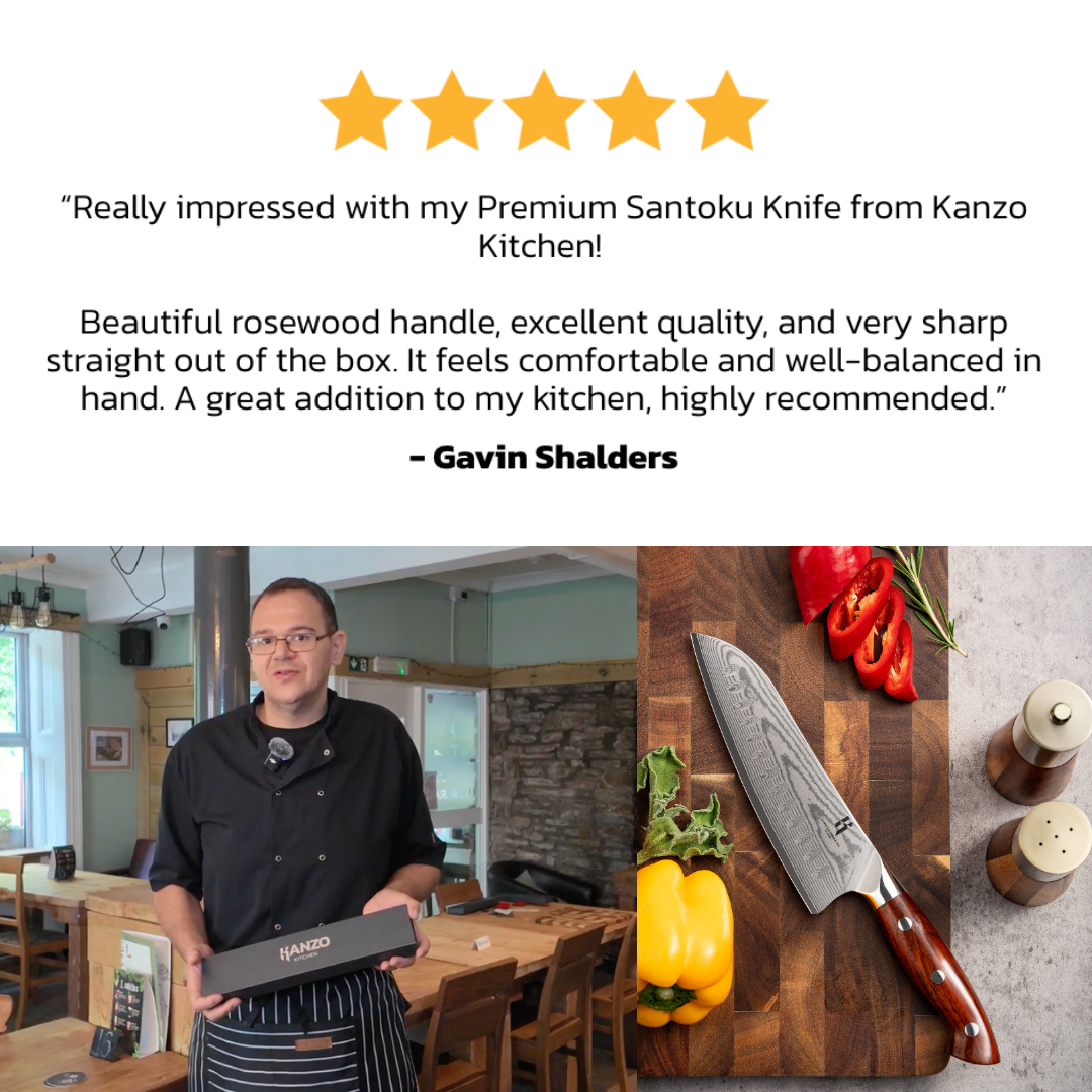 Premium Santoku Knife Rosewood