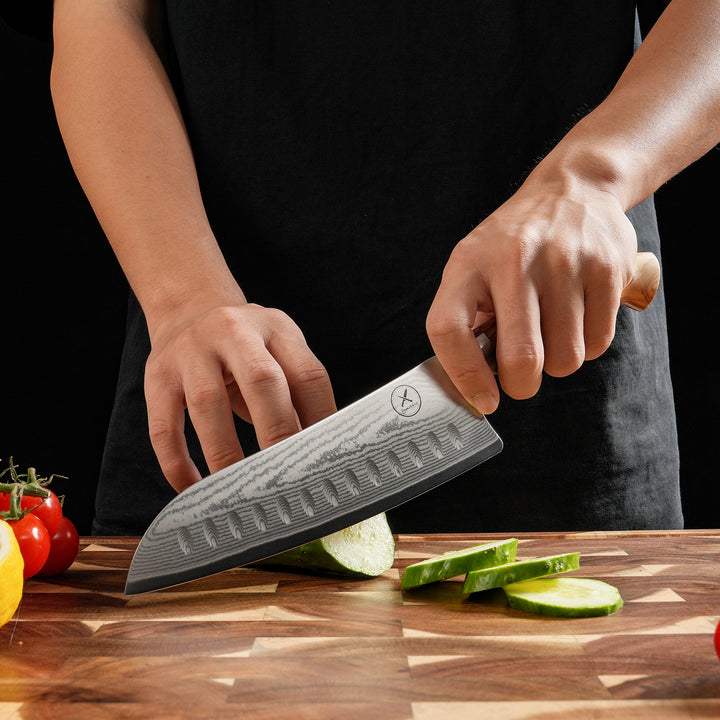 Premium Santoku Knife Rosewood