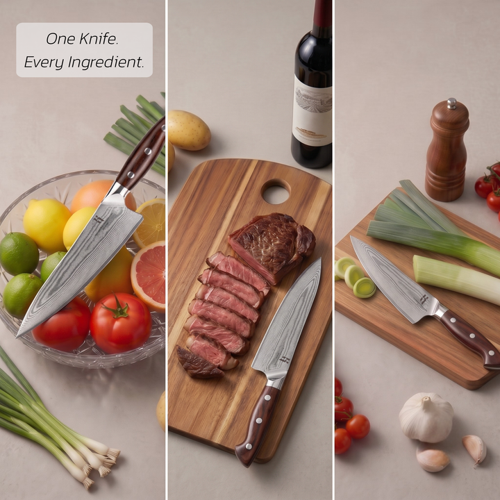 Premium Universal Chef Knife Rosewood