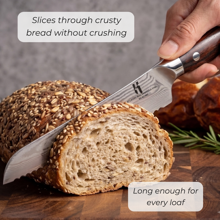 Premium Bread Knife Rosewood