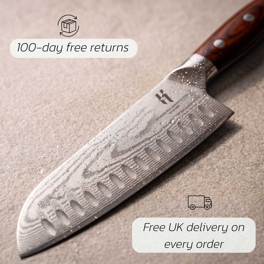 Premium Santoku Knife Rosewood