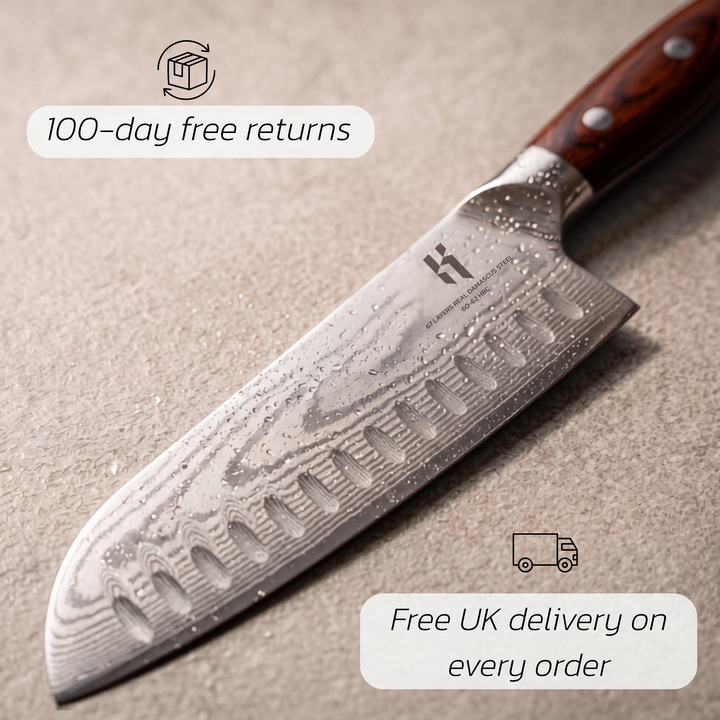 Premium Santoku Knife Rosewood