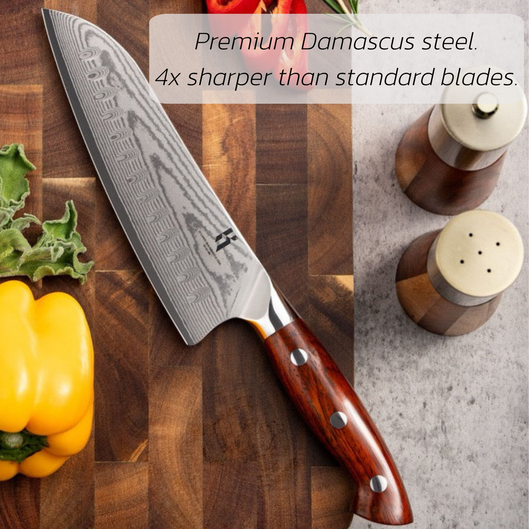 Premium Santoku Knife Rosewood