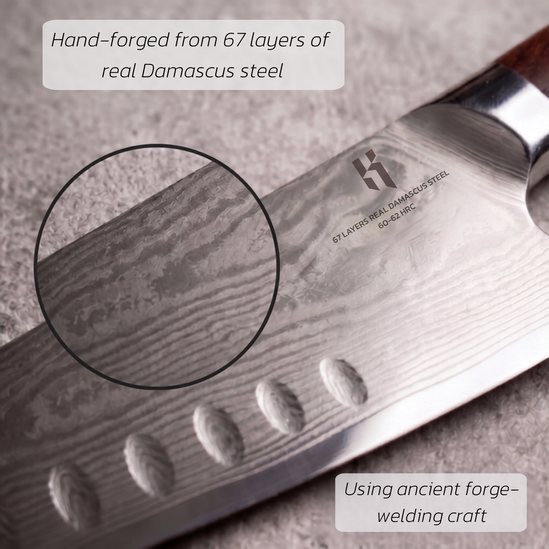 Premium Santoku Knife Rosewood