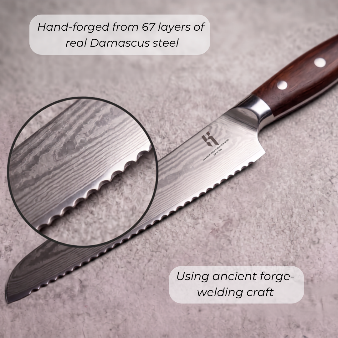 Premium Bread Knife Rosewood