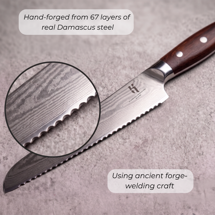 Premium Bread Knife Rosewood