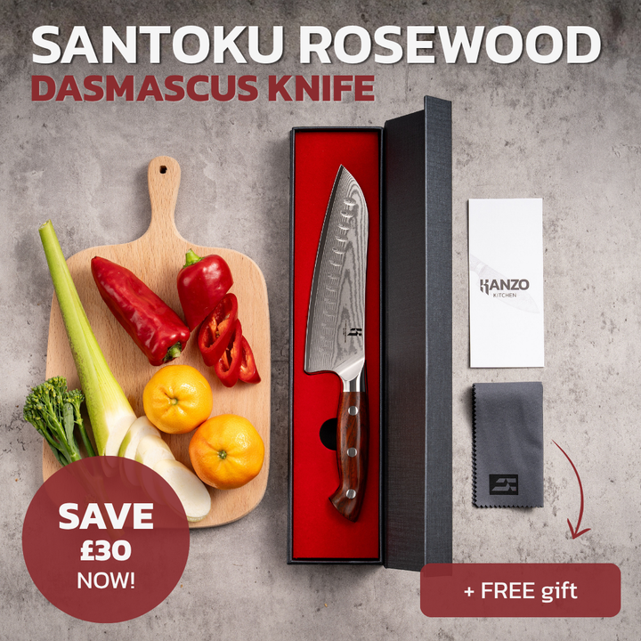 Premium Santoku Knife Rosewood