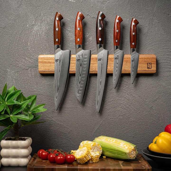 Magnetic Knife Holder Strip in Acacia
