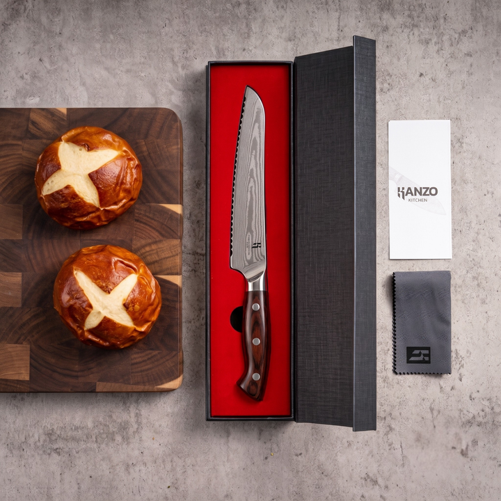 Premium Bread Knife Rosewood