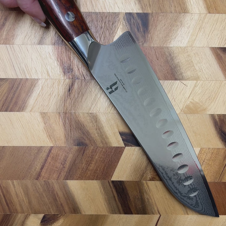 Premium Santoku Knife Rosewood